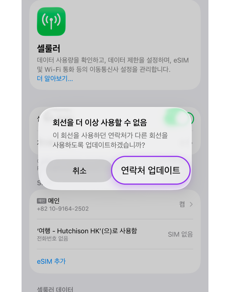 eSIM 삭제 3